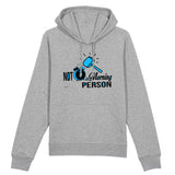 Sweat à capuche - Not a Morning Person - Coton Bio - 2 Coloris - Cadeau Personnalisable - Cadeaux-Positifs.com -XS-Blanc-