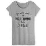 T-Shirt - Une Future Maman trop Géniale - Coton Bio - Cadeau Original - Cadeau Personnalisable - Cadeaux-Positifs.com -XS-Blanc-