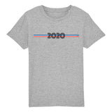 T-Shirt Enfant - Année 2020 - Coton Bio - 5 Coloris - Cadeau Personnalisable - Cadeaux-Positifs.com -3-4 ans-Blanc-