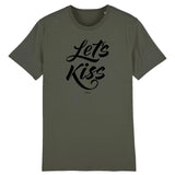 T-Shirt - Let's Kiss - Coton Bio - 5 Coloris - Cadeau Personnalisable - Cadeaux-Positifs.com -XS-Blanc-