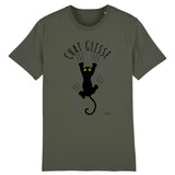 T-Shirt - Chat Glisse - Unisexe - Coton Bio - 5 Coloris - Cadeau Personnalisable - Cadeaux-Positifs.com -XS-Blanc-