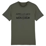T-Shirt - Appelle-moi Mon Coeur (Phrase) - Coton Bio - Unisexe - Cadeau Original - Cadeau Personnalisable - Cadeaux-Positifs.com -XS-Blanc-