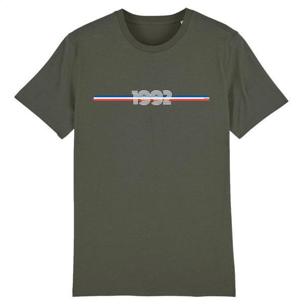 T-Shirt - Année 1992 - Coton Bio - Unisexe - 7 Coloris - Cadeau Personnalisable - Cadeaux-Positifs.com -XS-Kaki-