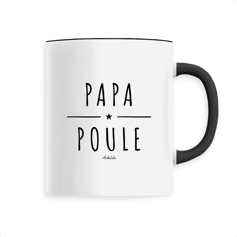 Cadeau anniversaire : Mug - Papa Poule - 6 Coloris - Cadeau Original - Cadeau Personnalisable - Cadeaux-Positifs.com -Unique-Noir-