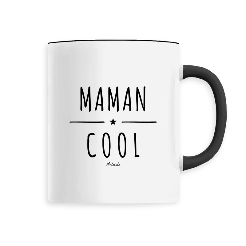 Cadeau anniversaire : Mug - Maman Cool - 6 Coloris - Cadeau Original - Cadeau Personnalisable - Cadeaux-Positifs.com -Unique-Noir-