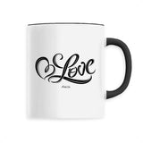 Mug - Love - Céramique Premium - 6 Coloris - Cadeau Personnalisable - Cadeaux-Positifs.com -Unique-Blanc-