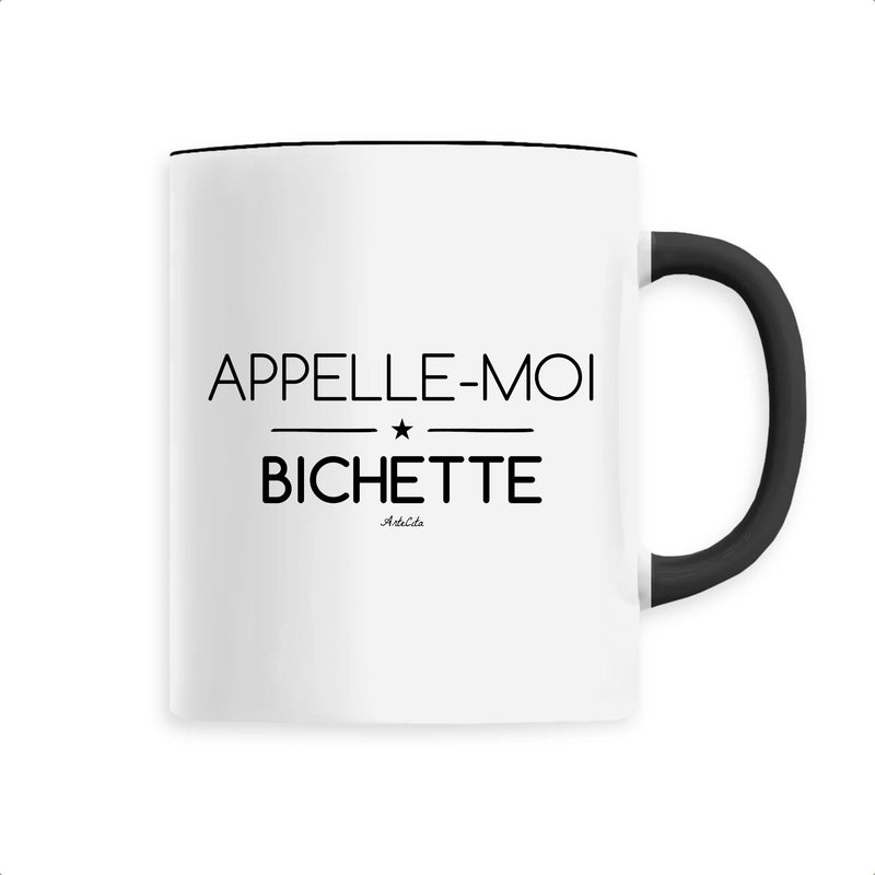 Cadeau anniversaire : Mug - Appelle-moi Bichette - 6 Coloris - Cadeau Original - Cadeau Personnalisable - Cadeaux-Positifs.com -Unique-Noir-