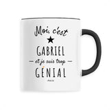 Mug - Gabriel est trop Génial - 6 Coloris - Cadeau Original - Cadeau Personnalisable - Cadeaux-Positifs.com -Unique-Noir-