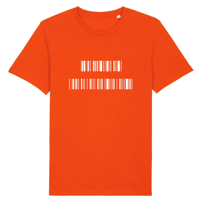 Cadeau anniversaire : T-Shirt Premium Personnalisable - MESSAGE CODÉ - Coton Bio - Unisexe - Cadeau Unique - Cadeau Personnalisable - Cadeaux-Positifs.com -XS-Orange-