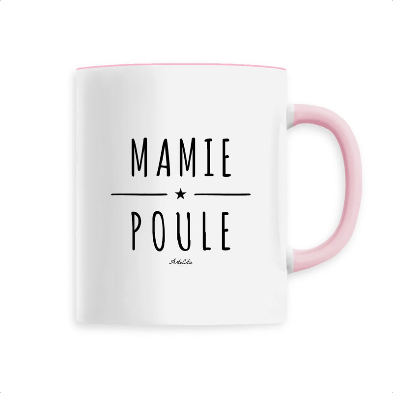 Cadeau anniversaire : Mug - Mamie Poule - 6 Coloris - Cadeau Original - Cadeau Personnalisable - Cadeaux-Positifs.com -Unique-Rose-