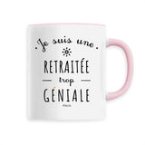 Mug - Une Retraitée trop Géniale - 6 Coloris - Cadeau Original - Cadeau Personnalisable - Cadeaux-Positifs.com -Unique-Rose-