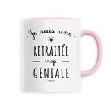 Mug - Une Retraitée trop Géniale - 6 Coloris - Cadeau Original - Cadeau Personnalisable - Cadeaux-Positifs.com -Unique-Blanc-