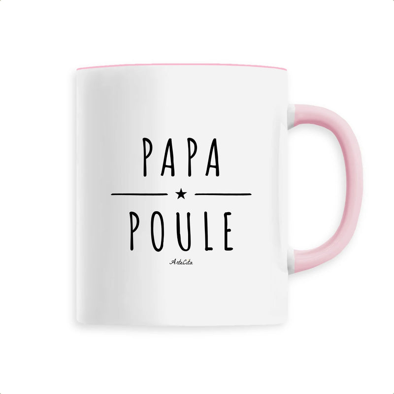 Cadeau anniversaire : Mug - Papa Poule - 6 Coloris - Cadeau Original - Cadeau Personnalisable - Cadeaux-Positifs.com -Unique-Rose-