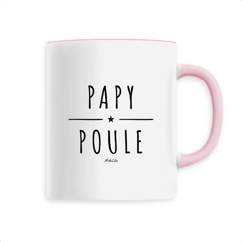Cadeau anniversaire : Mug - Papy Poule - 6 Coloris - Cadeau Original - Cadeau Personnalisable - Cadeaux-Positifs.com -Unique-Rose-