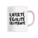 Mug - Liberté Egalité Fraternité - 6 Coloris - Cadeau Original - Cadeau Personnalisable - Cadeaux-Positifs.com -Unique-Blanc-