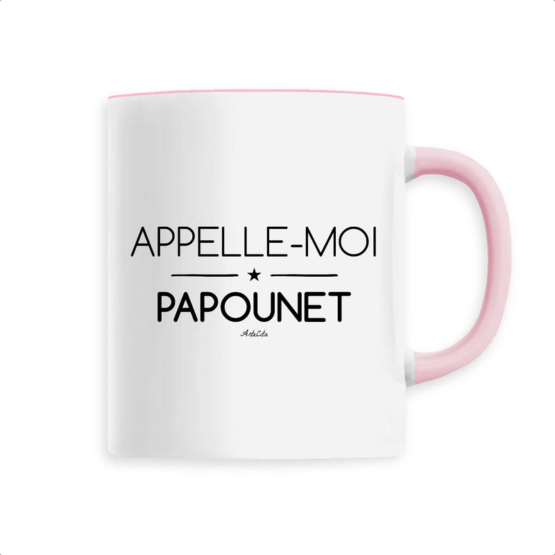 Cadeau anniversaire : Mug - Appelle-moi Papounet - 6 Coloris - Cadeau Original - Cadeau Personnalisable - Cadeaux-Positifs.com -Unique-Rose-