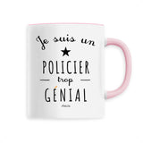 Mug - Un Policier trop Génial - 6 Coloris - Cadeau Original - Cadeau Personnalisable - Cadeaux-Positifs.com -Unique-Blanc-