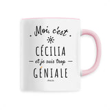 Mug - Cécilia est trop Géniale - 6 Coloris - Cadeau Original - Cadeau Personnalisable - Cadeaux-Positifs.com -Unique-Blanc-
