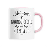 Mug - Nounou Cécile est trop Géniale - 6 Coloris - Cadeau Original - Cadeau Personnalisable - Cadeaux-Positifs.com -Unique-Blanc-