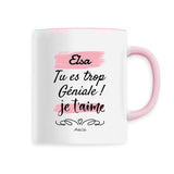 Mug - Elsa je t'aime - 6 Coloris - Cadeau Tendre & Original - Cadeau Personnalisable - Cadeaux-Positifs.com -Unique-Blanc-