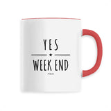 Mug - Yes Week End - Céramique Premium - 6 Coloris - Cadeau Personnalisable - Cadeaux-Positifs.com -Unique-Rouge-