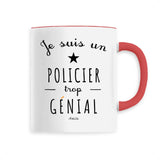 Mug - Un Policier trop Génial - 6 Coloris - Cadeau Original - Cadeau Personnalisable - Cadeaux-Positifs.com -Unique-Blanc-