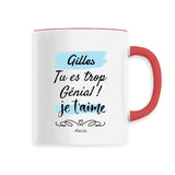 Mug - Gilles je t'aime - 6 Coloris - Cadeau Tendre - Cadeau Personnalisable - Cadeaux-Positifs.com -Unique-Blanc-
