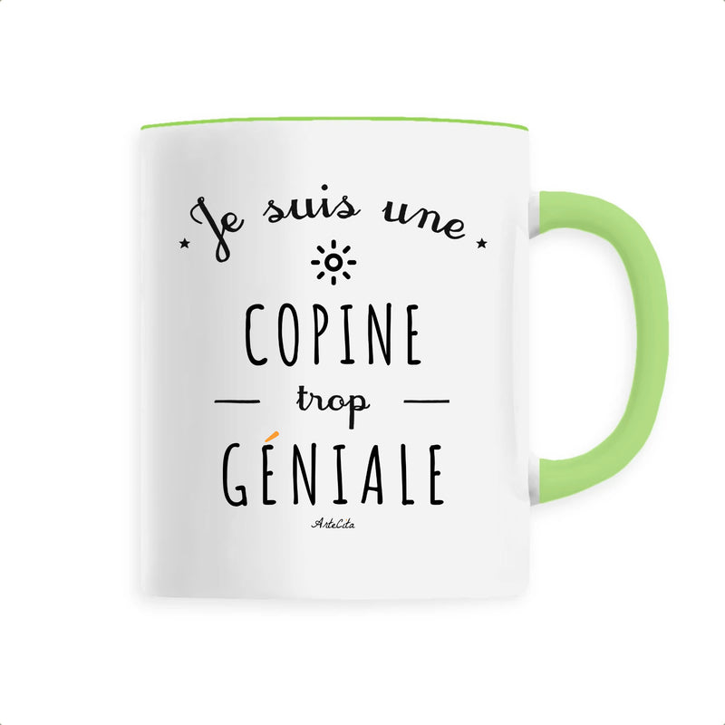 Cadeau anniversaire : Mug - Une Copine trop Géniale - 6 Coloris - Cadeau Original - Cadeau Personnalisable - Cadeaux-Positifs.com -Unique-Vert-