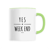 Mug - Yes Week End - Céramique Premium - 6 Coloris - Cadeau Personnalisable - Cadeaux-Positifs.com -Unique-Blanc-