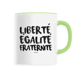 Mug - Liberté Egalité Fraternité - 6 Coloris - Cadeau Original - Cadeau Personnalisable - Cadeaux-Positifs.com -Unique-Blanc-