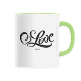 Mug - Love - Céramique Premium - 6 Coloris - Cadeau Personnalisable - Cadeaux-Positifs.com -Unique-Blanc-
