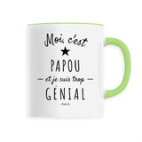 Mug - Papou est trop Génial - 6 Coloris - Cadeau Original - Cadeau Personnalisable - Cadeaux-Positifs.com -Unique-Vert-