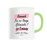 Mug - Sarah je t'aime - 6 Coloris - Cadeau Tendre - Cadeau Personnalisable - Cadeaux-Positifs.com -Unique-Blanc-