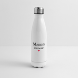 Bouteille isotherme - Maman d'amour - Cadeau Durable & Tendre - Cadeau Personnalisable - Cadeaux-Positifs.com -blanc-500 ml-