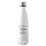 Bouteille isotherme - Une Psychomot trop Géniale - Cadeau Original - Cadeau Personnalisable - Cadeaux-Positifs.com -blanc-500 ml-