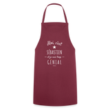 Tablier - Sébastien est trop Génial - 7 Coloris - Cadeau Original - Cadeau Personnalisable - Cadeaux-Positifs.com -bordeaux-taille unique-
