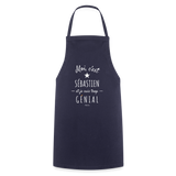Tablier - Sébastien est trop Génial - 7 Coloris - Cadeau Original - Cadeau Personnalisable - Cadeaux-Positifs.com -marine-taille unique-