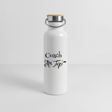 Gourde isotherme - Coach au Top - 3 tailles - Cadeau Durable - Cadeau Personnalisable - Cadeaux-Positifs.com -blanc-500 ml-