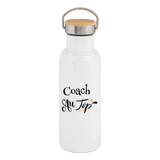 Gourde isotherme - Coach au Top - 3 tailles - Cadeau Durable - Cadeau Personnalisable - Cadeaux-Positifs.com -blanc-500 ml-
