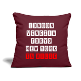 Coussin et housse de 45 x 45 cm Blanc - Cadeau Personnalisable - Cadeaux-Positifs.com -bordeaux-taille unique-
