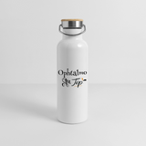 Gourde isotherme - Ophtalmo au Top - 3 tailles - Cadeau Durable - blanc