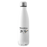 Bouteille isotherme - Nounou au Top - Sans BPA - Cadeau Original - Cadeau Personnalisable - Cadeaux-Positifs.com -blanc-500 ml-