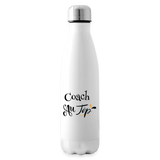 Bouteille isotherme - Coach au Top - Sans BPA - Cadeau Durable - Cadeau Personnalisable - Cadeaux-Positifs.com -blanc-500 ml-