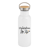 Gourde isotherme - Ophtalmo au Top - 3 tailles - Cadeau Durable - blanc