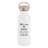 Gourde isotherme - Dadou est trop Génial - 3 tailles - Durable - blanc