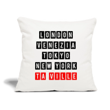 Coussin et housse de 45 x 45 cm ville noir - Cadeau Personnalisable - Cadeaux-Positifs.com -blanc nature-taille unique-