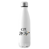 Bouteille isotherme - CPE au Top - Sans BPA - Cadeau Durable - Cadeau Personnalisable - Cadeaux-Positifs.com -blanc-500 ml-