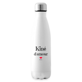 Bouteille isotherme - Kiné d'amour - Cadeau Durable & Tendre - Cadeau Personnalisable - Cadeaux-Positifs.com -blanc-500 ml-