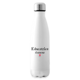 Bouteille isotherme - Educatrice d'amour - Cadeau Durable & Tendre - Cadeau Personnalisable - Cadeaux-Positifs.com -blanc-500 ml-
