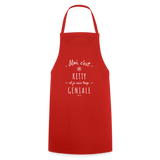 Tablier - Ketty est trop Géniale - 7 Coloris - Cadeau Original - Cadeau Personnalisable - Cadeaux-Positifs.com -rouge-taille unique-